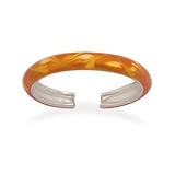 Orange Enamel Toe Ring