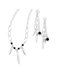 Genuine IceCarats Designer Jewelry Gift Sterling Silver Necklace And Earring Set