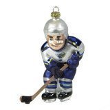 St. Louis Blues 4" Glass Hockey Player Ornament
