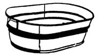 16.25GAL OVAL HOTDIP WASHTUB product image