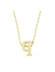 Golden Initial Q Pendant Necklace