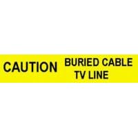 CAUTION BURIED CABLE TV LINE BELOW Barricade Tape Orange 1000' 4 mil Case by Presco