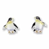 Penguin Sterling Silver and Enamel Earrings