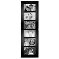 Malden 2012-664 Berkeley 4 by 6 Beveled Wood Edge 6 Opening Collage Frames, Black