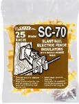 Fi-Shock SC-70 Yellow Slant-nail Wood Post Insulators, 25-Per Bag 