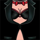 Women's Sexy Black Tuxedo T-Shirt