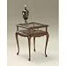 Plantation Cherry and Glass Curio Table
