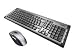 Produkt-Bild: EDNET USB Tastatur/ Drahtlose Laser Maus Set 2.4 GHz schwarz/silber Multimedia 800pdi 1.600dpi Micro USB Receiver