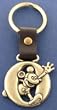 Mickey Mouse Letter O Brass Key Chain Disney