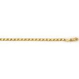14K Gold Heart Ankle Bracelet, 3.2mm wide
