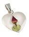Heart Shaped Rose Pendant