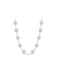 3 carat diamonds necklace by the yard 36 inch in 18K White Gold