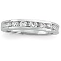 0.35 Carat H/SI2 Round Diamond Band in 18ct Solid White Gold