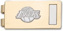 Los Angeles Lakers 5/8 Gold Plated Logo on Two Tone (Gold Plated with Nickel Plated Insert) Money Clip