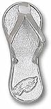 Philadelphia Eagles 1 Logo Flip Flop Pendant - Sterling Silver Jewelry