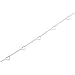 Signature 10 inch Open Heart Station Anklet STERLING SILVER