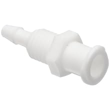 Value Plastics FTLLB220-1 White Nylon Tube Fitting, Female Luer Thread Style Panel Mount, 3/32" (2.4 mm) Tube ID x 1/4-28 UNF (Pack of 25)