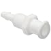 Value Plastics FTLLB220-1 White Nylon Tube Fitting, Female Luer Thread Style Panel Mount, 3/32" (2.4 mm) Tube ID x 1/4-28 UNF (Pack of 25)