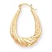 14k Polished Fancy Twisted Hollow Hoop Earrings
