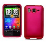 Hot Rose Pink Design Rubberized Feel Protector Hard Cover Case for HTC Insp ....