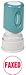 Round Faxed Ink Stamp, 5/8, Red Ink