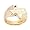 0.01 Cts Black Diamond Mens Hold Me Ring in 14K Yellow Gold-3.0