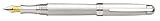 Laban .925 Sterling Silver Brushed Medium Point Fountain Pen - LST-F9191-HM