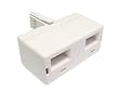 BT Telephone Socket Splitter 2 Way ~ Double ~ 2 into 1 ~ Doubler ~ Plug to Socket ~ White ~ Phone ~ Fax ~ Modem ~ Answer Machine