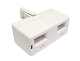 BT Telephone Socket Splitter 2 Way ~ Double ~ 2 into 1 ~ Doubler ~ Plug to Socket ~ White ~ Phone ~ Fax ~ Modem ~ Answer Machine