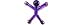Mini Bendable Strong Rare Earth Purple Q-Man Magnet