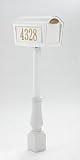 Whitehall Classic Chalet Mailbox Package White (16177)
