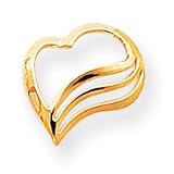 10k Heart Charm - JewelryWeb