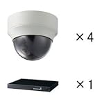 TOA 防犯カメラセット 屋内用 小型 ドライブユニット C-CV250D-3×4 C-PV045Q×1