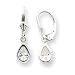 Sterling Silver Mounting w/o stone for 7x5mm Pear QE2045