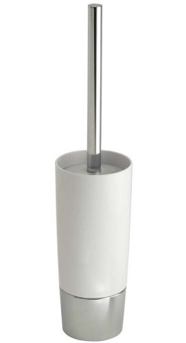 InterDesign Duetto Bowl Brush, White/Chrome