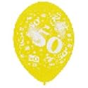 Latex Balloon 6/Pk - Happy 50th Birthday (062110)