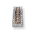 14k White Gold White and Champagne Diamond Slide
