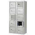 Wertfachschrank aus Stahlblech, 10 F�cher