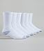 Hanes Classics Men's 6 pack cushion crew Sock, White, 6-12