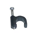 Pro-Elec Pk of 100 Black Cat 5 Cable Clips