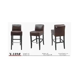 Dark Brown Full Leather Barstool By Wholesale Interiors by Wholesale Interiors