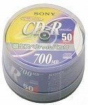 SONY 追記型 CD-R 700MB 48倍速対応 50枚 スピンドルパックパック お買得モデル 50CDQ80DNSP