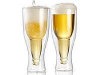 infactory Doppelwandiges Bierglas, 0,33l im 2er 