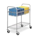 Safco Products Company SAF5235GR Steel Mail Carts- 150lbCap- 18-.75in.x26-.75in.x38-.50in.- 75 Fldr- GY Safco Products Company SAF5235GR Steel Mail Carts- 150lbCap- 18-.75in.x26-.75in.x38-.50in.- 75 Fldr- GY