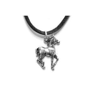 Horse Pendant on Black Poly cord