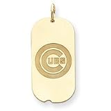 14K Chicago Cubs Large Cubs Logo Dogtag Charm