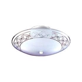 Two Light Semi-Flush Mount Ceiling Fixture, White