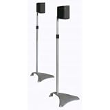 Adjustable Satellite Speaker Stands - Titanium