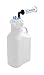 332-2411-OEM - EZwaste System, 5 L, HDPE, 83 mm Cap, 6 x 1/16" OD Tubing and Filter - EZwaste HD 5 L Closed System for HPLC Solvent Waste, HDPE Reusable Carboy, Foxx Life Sciences - Each