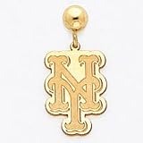 14K New York Mets Ny Post Dangle Earrings